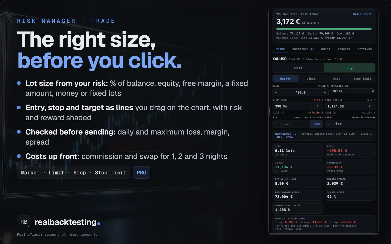 The ticket · Risk Manager